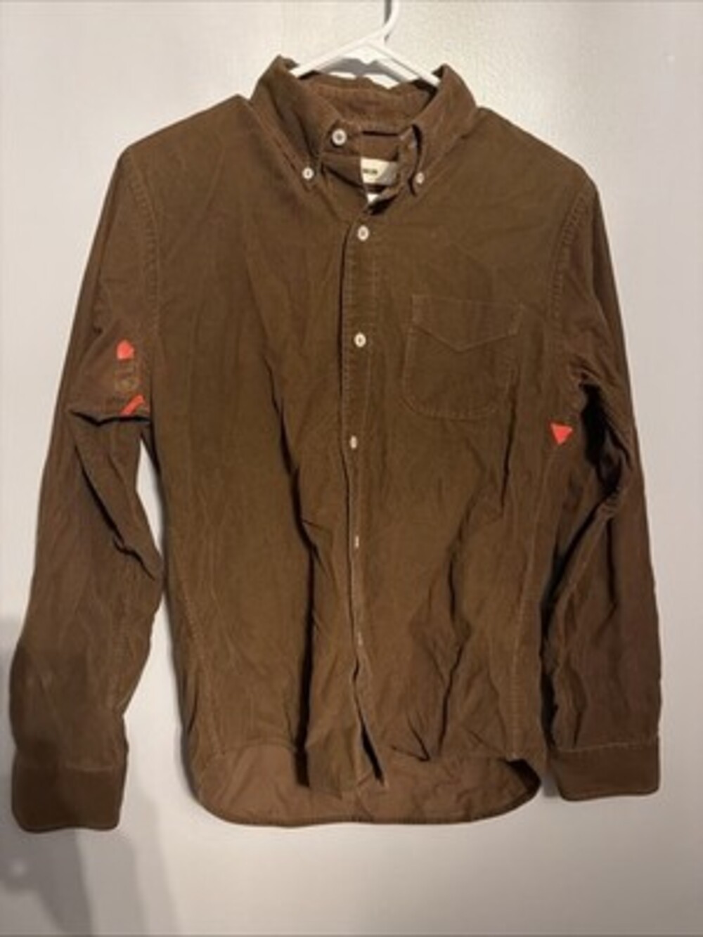 Buck Mason Men’s XS Brown Corduroy Button Up Shirt